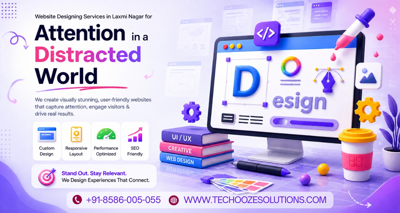 Website Designing Services in Laxmi Nagar for Attention in a Distracted World
